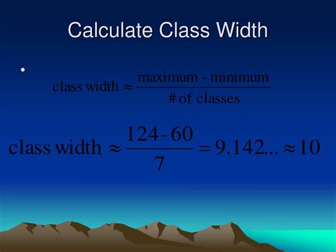 Class Width Calculator .